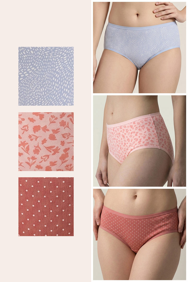 Zivame Medium Rise Full Coverage Hipster Panty (Pack of 3) - Multicolor — image 2